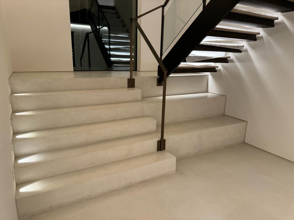 Polished Concrete Overlay - Stairs